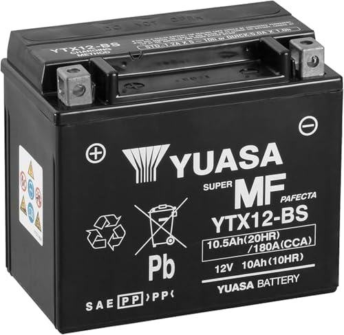 BATTERIA YTX12-BS compatIbile con KYMCO AGILITY 300 X-TOWN 125 300 XCITING 250 300 compatibile con YUASA YTX12