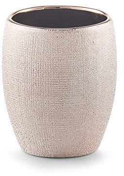 Zeller Nova Toothbrush Mug, Ceramic, Rose Gold, 8.1 x 8.1 x 9.8 cm