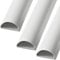 3m (3X 100cm) – 50mm x 25mm White Trunking | Half Round Cable Conduit Cover | HDMI AV TV Ethernet & Scart Wire Ducting | Wall Tidy Management | Self-Adhesive Backing *Easy Install* | Skirting Home