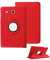 SOTEFE® Samsung Galaxy Tab A6 7.0 SM-T280 Funda - 360° Rotación Cuero PU Funda Soporte Protección Cáscara para Tablet Samsung Galaxy Tab A 7.0 SM-T280/T285 + Protección de Pantalla-Rojo