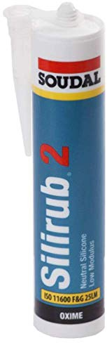 Silirub 2S - Neutrale Silikondichtung - Soudal - 290 ml kartusche, Grau