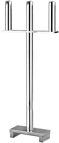 Fink - Kerzenleuchter, Bodenleuchter Memphis - 3-armig - Edelstahl vernickelt - H77,5 x B33,5 cm