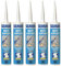 Semin - Mastic Acrylique Gris pour Combler des Fissures - Intérieur/Extérieur - Cartouche de 310 ml (Lot de 5)