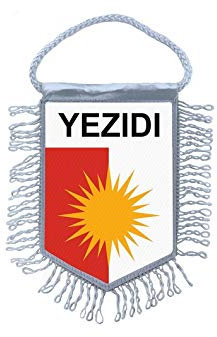 Akachafactory Wimpel mini Flagge Fahne flaggen miniflagge Yazidi Yezidi
