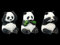 DREI weise Panda-Figuren - Nichts böses, hören, Sagen, sehen | witzige Tier-Figur, Deko-Figur, Skulptur, Statue, H 8-8,5 cm