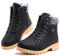 Hitmars Winterstiefel Damen Schneestiefel Warm Gefütterte Fraun Rutschfest Reißverschluss Schneestiefel Outdoor Wander Schnüren Plattform 6-Schwarz EU39