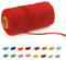 Makramee-Schnur, 1,5 mm, 19 Farben optional, für Bastelarbeiten, Makramee, Baumwolle, Bäckergarn zum Basteln, Stricken, für Hochzeit, Dekoration, Weihnachten, Rot und 1,5 mm