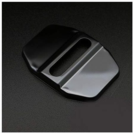 DaSenLa 4pcs / Set Auto-Styling Türschloss Buckle Aufkleber-Abdeckung gepasst for Mercedes Benz AMG W213 W204 W205 CLA GLA GLE GLC GLS C E-Klasse 4 Farbe DaSenLa (Color Name : Black)
