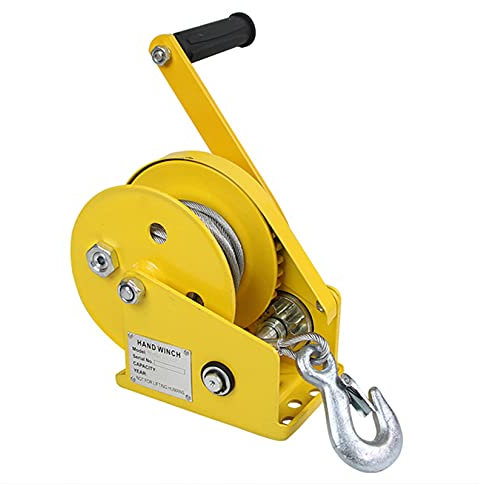 Selbstsichernde Handwinde Edelstahl Boot Ankerwinde LKW Auto Manuelle Hebemaschine 1200 lbs 5-30M (10M)