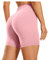 CRZ YOGA Femmes Sentiment Nu Yoga Shorts - 15cm Taille Haute Entraînement en Cours Motard Shorts La Poudre de Battement de Coeur 42