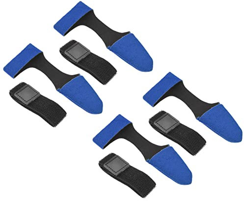 PATIKIL Fishing Rod Tip Cover and Tie, 4 Pack 14cm Cane Sleeve Protector Case Fastening Strap Accessories, Blue