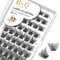 wimpern Extensions 72 Pcs B02 B&Q Einzelne DIY Lash Clusters für Anfänger Wiederverwendbar Wimpernbüschel Einzelwimpern für Wimpernverlängerung zu Hause (NM,D-8-16MIX)
