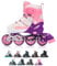 meteor Inliner Rollen Inline Skates Mädchen und Jungen Kinder ABEC7 mit Einstellbarer Größe (38-41 L, Blue/PINK), Rox, M 34-37