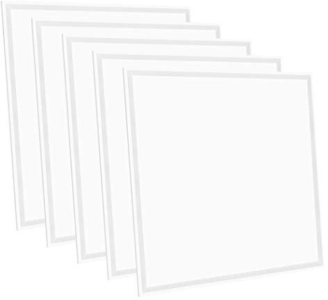 LUVODI LED Ceiling Panel Light,5 Pack 36W 600x600mm Ultra Slim recessed LED Ceiling Panel Light Cool White high Lumen Super Bright Flat Tile LED Light for Office Bathroom Hallway