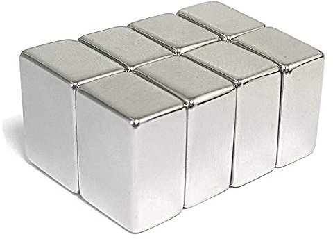 LeBigMag® | Lot de 8 aimants rectangulaires en néodyme extrêmement puissants - Pour bureau - Pour tableau magnétique en verre - XXL 20 x 14 x 10 mm