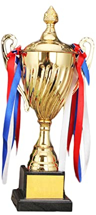 Ronyme o Trofeo Ricompense Trofeo Grande Coppa Trofeo in Metallo Ricordo per celebrativo Concorso di Calcio Calcio Baseball, 35 cm