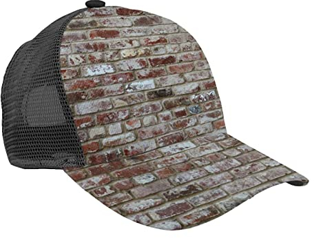 FJAUOQ Old Brick Wall Print Baseball Caps, Unisex Trucker Hut Dad Hat Reise Cap Verstellbare Snapback Sportmütze, Siehe Abbildung, One size