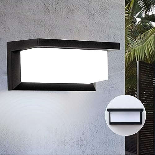 Shoze Außenlampe,18W LED Aussenlampe Wand,Aluminium Rechteck Außenbeleuchtung,Ausenbeleutung Hauswand, Außenleuchten Für Garten Front Badezimmer Veranda Garage Warmweiß