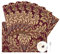 TOPLUXE Platzsets 6er Sets Jaquard Tischset Abwaschbar 30x45cm Platz-Matten für Esstisch Urlaub Party Wohnzimmer Dekoration (Rot)