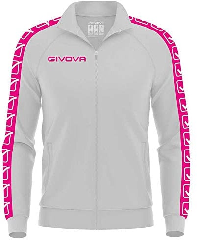 GIVOVA GIACCA TRICOT BAND BIANCO/FUXIA Tg. L