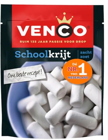 10x Venco Schoolkrijt 225g I Weich-Süße Lakritz aus den Niederlanden I Holländische Anis Lakritz