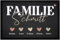 SpecialMe® Fußmatte mit Namen Familie Herzen Wohn-Accessoires Deko-Objekt Haustür rutschfest & waschbar schwarz 60x40cm
