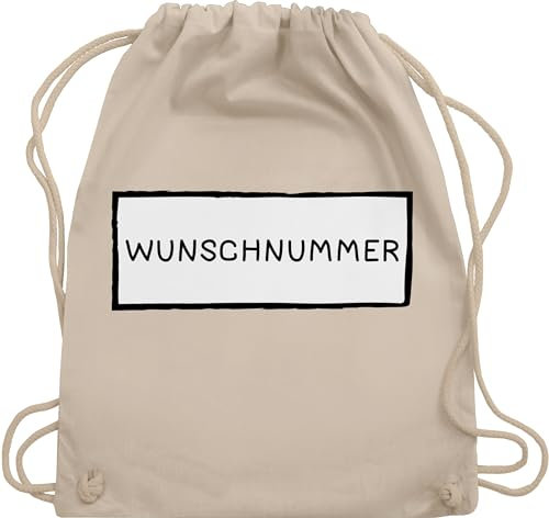 Turnbeutel Rucksack - Karneval Accessoire Fasching - Panzerknacker Wunschnummer I - Unisize - Naturweiß - karnevals stoffbeutel faschings als fünfte jahreszeit karneval- karnewal fasching-