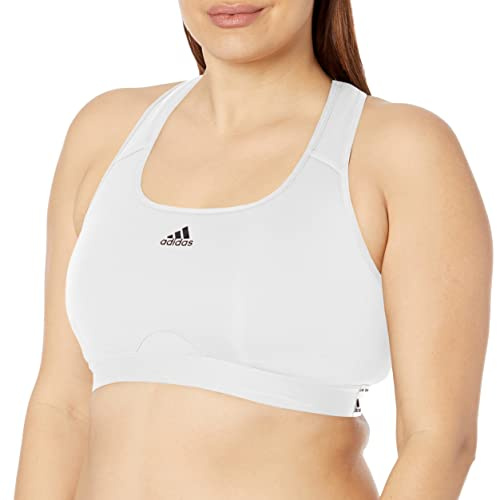 adidas Damen Powerreact Training Medum Support Techfit Bra, XS C-D White