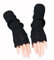 Winter Gestrickte Handschuhe für Damen, Fingerlose Armstulpen Feinstrick lang Handwärmer Stulpen, Warm Strick Handschuhe Pluswärmer Handstulpen Armwärmer Stulpen für Damen (Fischschuppen-Schwarz)