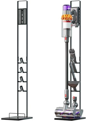 vhbw Staubsaugerhalter Ständer kompatibel mit Dyson Gen5detect, Gen5detect Absolute, V15s Akku-Staubsauger, Handstaubsauger Dunkelgrau