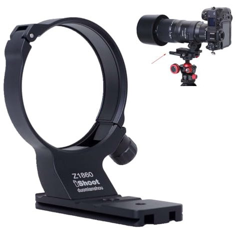iShoot Tripod Mount Ring Lens Collar Compatible with Nikon Nikkor Z 180-600mm F5.6-6.3 VR, Lens Support Bracket Holder Bottom Arca-Swiss Fit Quick Release Plate for Arca Tripod Head Clamp & Stabilizer