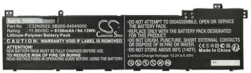 vhbw batteria compatibile con Asus VivoBook Pro 16X OLED M7600QE-L2040T, M7600QE-L2058WS notebook (8150mAh, 11,55V, Li-Poly)