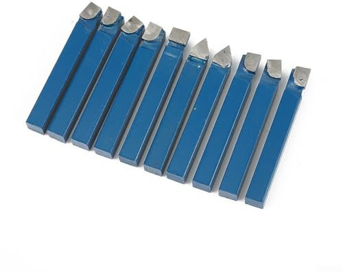 Gbtdoface 10pcs 1/4 Carbide Tip Tipped Cutter Tool Set, Lathe Tool, C6 Bit Cutting Set