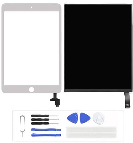 Generico Schermo LCD per iPad Mini 3 2014 A1599 A1600 Display LCD + Touch Screen (Bianco)