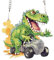 DCIDBEI 5D DIY Diamond Painting Anhänger Dinosaurier Kranz 15x15cm Diamond Painting Fensterbilder Ornamente mit Kette Diamant Malerei Bilder Haustürschild Wandschild für Anfänger Veranda Wandbehang