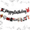 Roaring Good Time Rock and Roll Geburtstagsflagge Rock Roll Geburtstag Girlande Musik Rock Party Dekoration Radio Gitarren Musik Banner für Back to 90s Hip Pop Party Dekoration