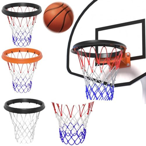 DHliIQQ Basketballnetz-Ersatz, tragbares Basketballnetz für den Außenbereich, abnehmbares, leichtes, tragbares Basketballnetz, Standard-Basketballkorb-Netz passend für Standard-Rand