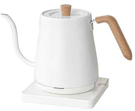 Electric Gooseneck Kettle,Quick Heating Electric Kettle,Heating Pour Over Kettle,1L Stainless Steel Inner With Leak Proof Design,Auto Shut off for Boiling C
