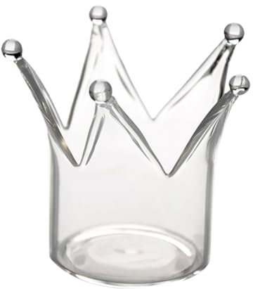 SHOWERORO 3stücke Kreativer Kronenförmiger -kerzenständer Für Romantische Wohnkultur Für Geburtstag Und Tischdekoration Wohnaccessoire Glasmaterial