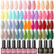 PEACECOLOR 30 Stück Nagel sets Gel Nägel für Anfänger 27 Farben + 3 Base und Top Matte Coat U V/LED Nagellack Semi-permanent Rot Rosa Nude Grün Geschenke DIY Nail Art