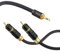 Brollitest Cinch auf Klinke 3,5mm aux auf cinch 2 RCA Stereo Audio Kabel, für TV, PC, MP3, Tablet, Hdtv Verstärker, Soundbar Lautsprecher, usw. (1M)