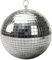 Discokugel mit Haken zum Aufhängen - 15 cm - Spiegelkugel mit Echtglas Facetten in Silber - Party Lichteffekt Hängekugel Mirrorball Disco Kugel