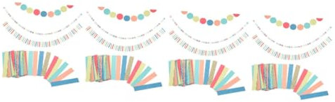 Garneck 8 Stk Latté Klassenzimmer- Partygirlande regenbogen klassenzimmer wandverkleidung deckenverkleidung Raumgeburtstagsdekorationen Partydekorationen im Klassenzimmer Papier