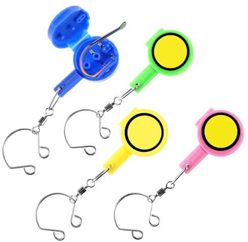 Wanmu 4Pcs Fishing Knot Tying Tool, Hook Covers for Easy Tyingy, Protect from Fish Hooks, Fish Lure Hook Storing Device, Fishing Accessories for Beginner Anglers, Multifunctional Safety Fishing Tools