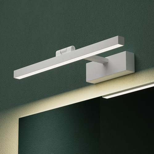 Mai & Mai Spiegelleuchte 40cm LED Badlampe | Spiegellampe, 4000K Badezimmer Lampe | 180° Drehbar Sandweiß 9W Strahlenschön