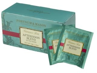 Fortnum & Mason Afternoon Blend Tea Bags – 25 Count, Light and Refreshing Flavor Tea Bags Individually Wrapped, Great for Iced or Hot Tea