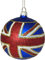 Union Jack Weihnachtsdekoration, handbemalte Glaskugel, 10,2 cm