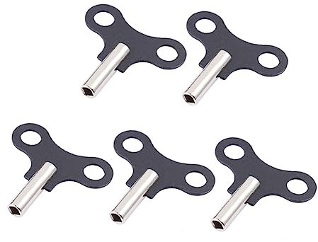 UKCOCO 5st Schlüssel Für Uhr Schlüssel Aufzugsfeder Reparaturwerkzeug Für Uhr Uhrentürschlüssel Uhr Kurbel Schlüssel Schlüsselanhänger Wecker Aufziehen Antiker Uhrenschlüssel Black