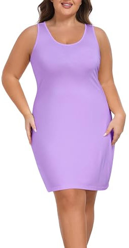 VOGMATE Vestito Corto Donna Estivo Casual Taglie Forti Smanicato Abito Sexy Discoteca Tubino Prendisole Shapewear Dress Summer