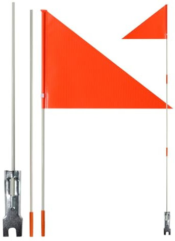 Kajak-Flagge – wasserdichte Autokolonnen-Flagge mit langlebigen Glasfaserstangen | Orange tragbare Outdoor-Flagge mit Schnalle für Kajakfahren, Radfahren und Werbung | Gut sichtbare Flagge für Sicherh